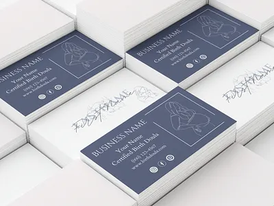 Minimalist Sketch Business Card Design canva customizable double sided business card doula business card etsy fertile optimism instant download marketing card midwife business card professional business card sketch design