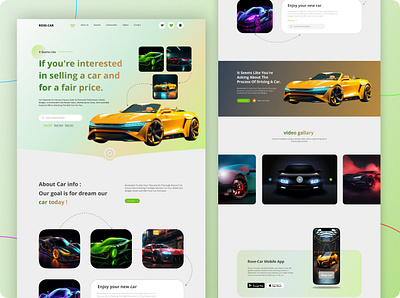 Rose-Car Website Design dashborad landing page mobile app ui ui design website design