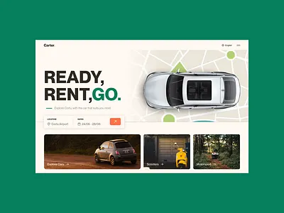 Carter - Car Rental Website booking booking service car car rental car website rent a car rental rental car rental company rental website transportation travel traveller travelling vehicle webdesign