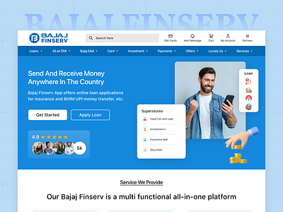 Finance Website - Quick Redesigning Task of Live Website bank design loan ui ux website