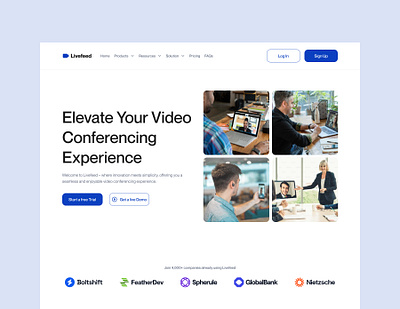 Livefeed- SaaS Landing Page design feed landingpage productdesign saas ui uidesign uiux uiuxdesign ux video web design website