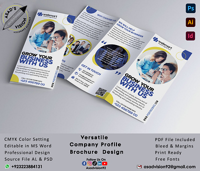 Company Profile & Brochure Design 3d animation branding brochure company profile graphic design logo motion graphics ui