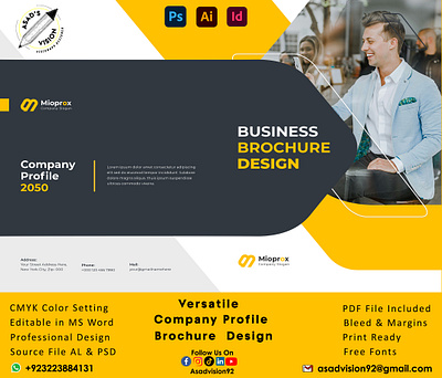 Company Profile & Brochure Design 3d animation branding brochure company profile graphic design logo motion graphics ui