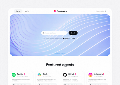 Stella Extensions — Homepage design extensions featured header hero landing search webapp webpage