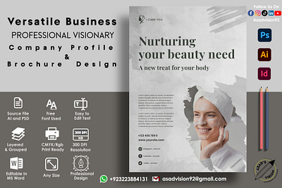 Company Profile & Brochure Design 3d animation branding brochure company profile graphic design logo motion graphics ui