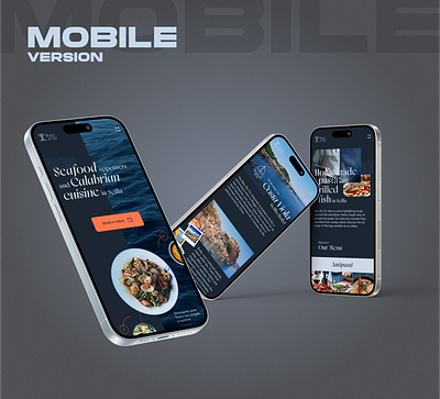 Bleu de Toi - Italian Restaurant - Mobile mockup art direction composition figma interface iphone mockup ui uxui web web design webdesign website