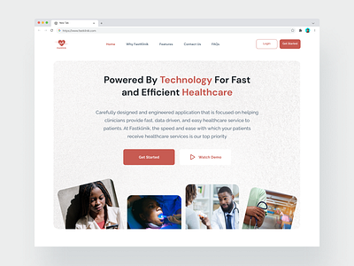 Fastklinik HMS Website health herosection ui uiux web design