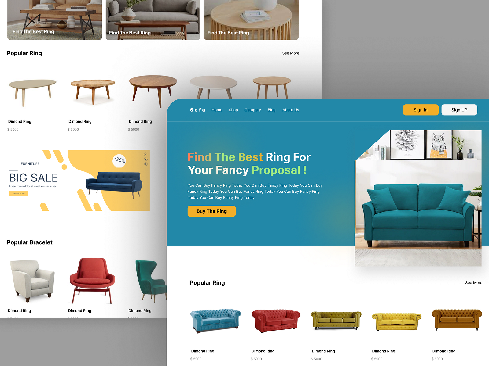 Sofa shop by Parisa Ghaeem on Dribbble