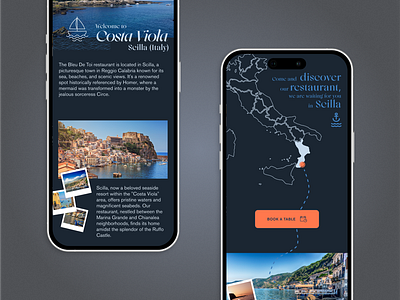 Bleu de Toi - Italian Restaurant - About us Mobile about us concept food italian mobile responsive restaurant scilla ui user interface web web design webdesign website