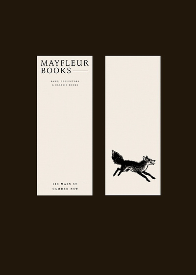 Mayfleur Bookmark Mockup bookmark books branding design illustration