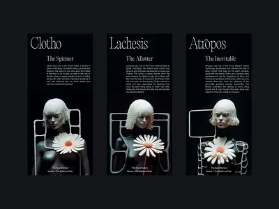 The Sisters of Fate animation art direction design graphic design layout motion graphics typography ui