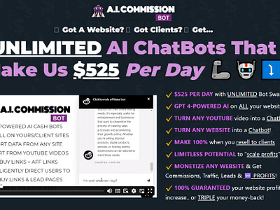 AI Commission Bot Review: Unlock Profits with AI ChatBots affiliate marketing ai chatbots ai commission ai commission bot commission bot