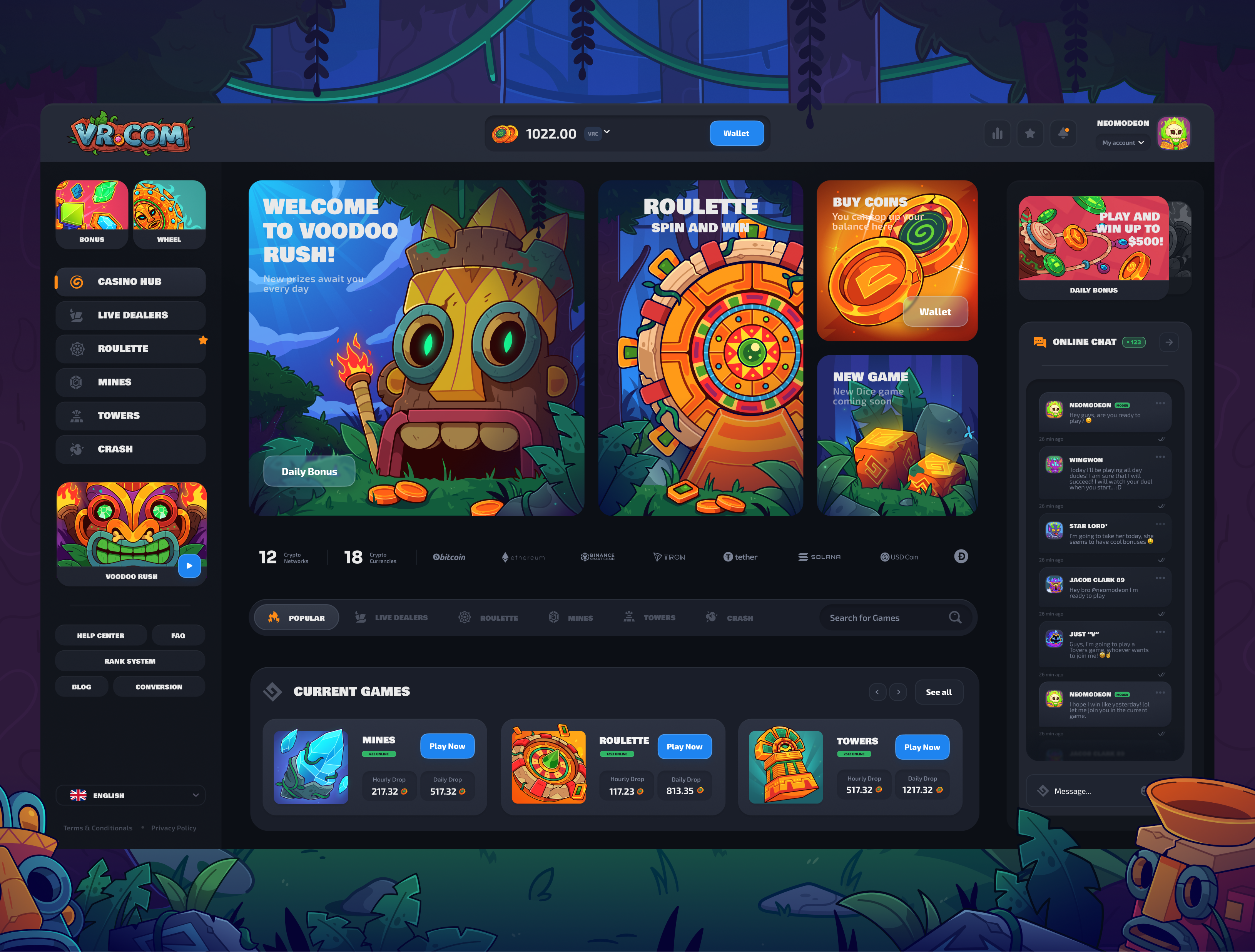 Example of Casino Online  (Desktop + Mobile)