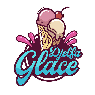 Djelfa Glace logo design. branding graphic design logo