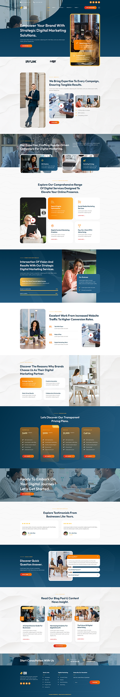 Digital Marketing Agency Home Page Website Design design digital marketing agency elementor template kit elementor ui design gradient website home layout home page digital marketing landing page digital marketing ui uidesign uikits uiux webdesign website agency website design