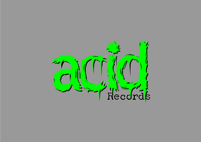 Record Label Logo "acid" branding dailylogochallenge design graphic design logo typography vector