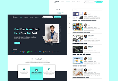 Havik | Job Finder Website branding dashboard design figma job jobfinder jobseeker showoff ui uiux ux website