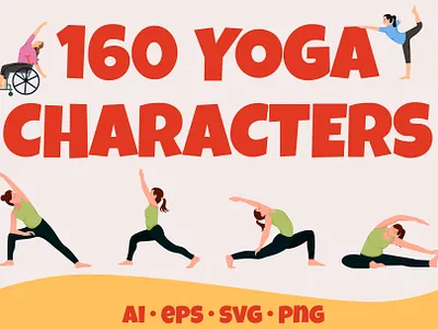 Yoga pose diversity people characters cartoon character gym png pose svg yoga