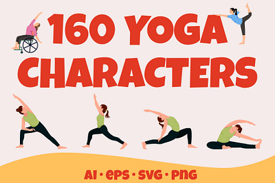 Yoga pose diversity people characters cartoon character gym png pose svg yoga
