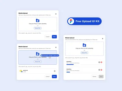 Free Universal Upload UI Kit for Figma Asset free ui kit free upload kit mobile ui kit ui kit upload ui upload upload free ui kit upload ui upload ui kit web ui kit