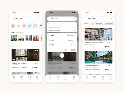 Rental Mobile App mobile app property rental search ui ux