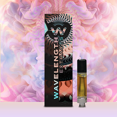 Wavelength Extracts branding graphic design packaging psychedelic