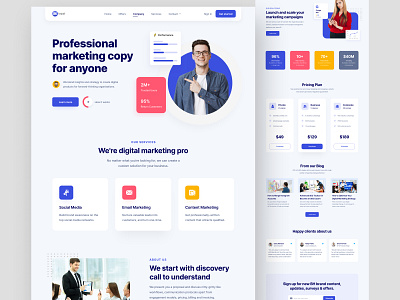 Marketing Agency Landing Page design interface product service startup ui ux web website