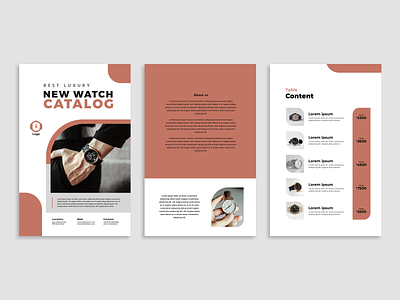 Watch Catalog Product Print Template Design catalog graphic design print product template