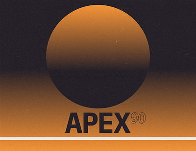 APEX90 - Brand Concept branding concept dune gradient graphic design illustration logo orange sony sun