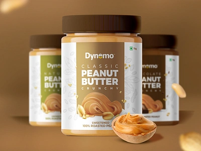 Dynemo Peanut Butter bow arrow design butter design graphic design identity illustration jar design jar label design jar packaging jar packaging design label design packaging packaging design peanut peanut butter plastic jar