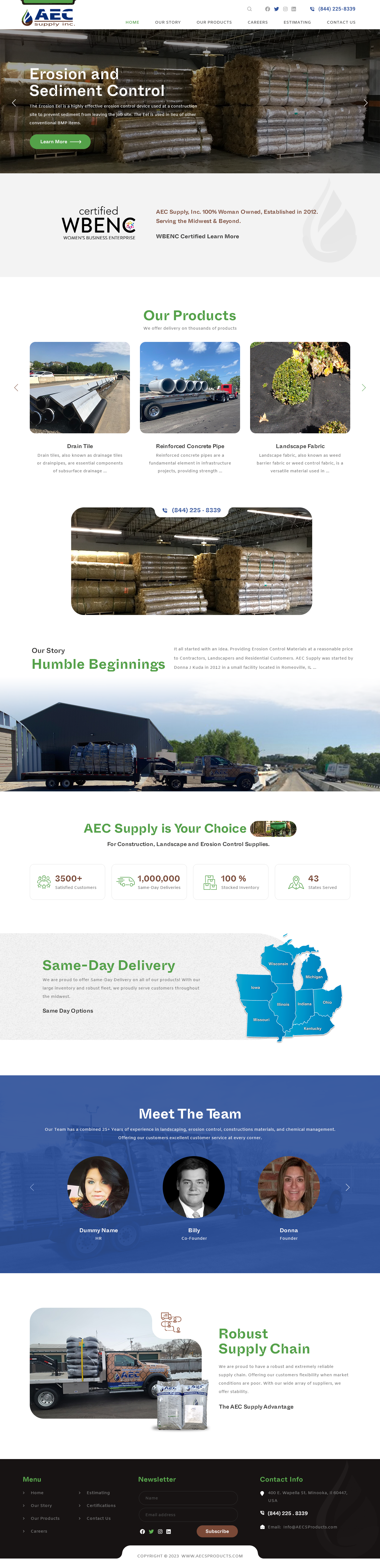 Erosion Control / Construction Material Supply constructions material erosion control supplies graphic design robust supply chain ui