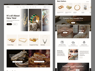 Jewelry Website ecommerce ecommerce website jewelry jewelry shop jewelry website jewelry website design landingpage modern online shop product design ui uiux user interface web design website design