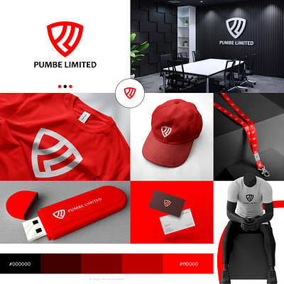 Pumbe Limited®️ Agency Logo With Visual Identity Design 3d animation branding design graphic design illustration letter logo logo motion graphics typography ui ux vector