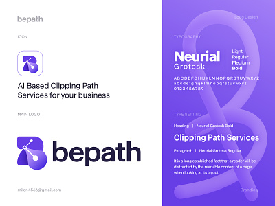 bepath logo design ai brand branding business logo clipping path letter b logo logo logo design logomark logos logotype mark path service logo pen symbol technology typography