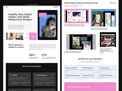 Marketing Agency Landing Page 3d accessibility animation brand branding design graphic design illustration information heirarchy logo motion graphics sitemap ui usability ux web design