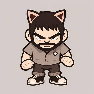 angry game character Design graphic design