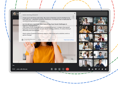 Google meet teleprompter | Case study case study desktop feature design google google meet meet ui design meeting application read teleprompter teleprompter feature text transparent ui ux ux design web ui zoom