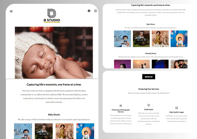 Capturing Moments Online: Crafting Stunning Website for B Studio branding software ui ux web designing website development websites