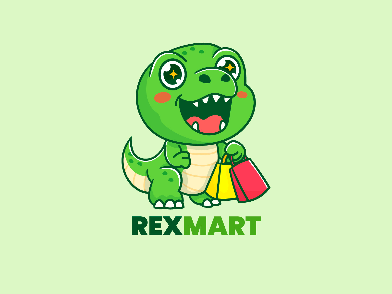 REXMART mascot logo by Theo Saputra on Dribbble