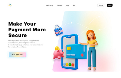 Daily UI Design Challenge | Day - 03 | Landing Page 3d figma homepage illustrations landingpage mockups ui ux