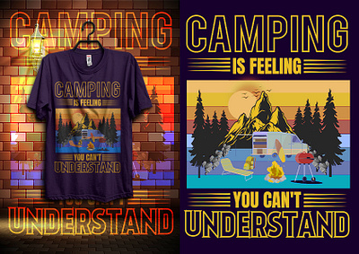 Outdoor Camping T shirt Design minimalist t shirt design