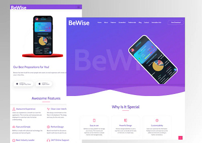 Unveiling the Dynamic Website for Bewise Mobile App graphic design