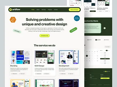 Agency Landing Page agency artiflow branding card design halal halal design landing page landingpage product design ui design uiux uiux design user experience ux design web design web ui design web uiux