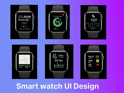 Smart Watch Interface Design app design ui ux