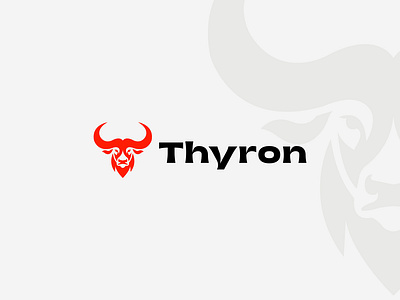 Thyron- Gymwear Brand buffalo head logo buffalo silhouette logo buffalo strong logo clothing brand logo fashion brand logo gym logo men fashion logo sports apparel logo sportwear branding sportwear logo thyron logo