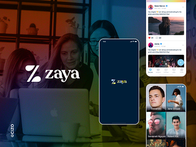 ZAYA: Where Socializing, Dating, & Skillful Connections Unite android appdesign branding cizo datingapp entertainment ios socialapp ui ux