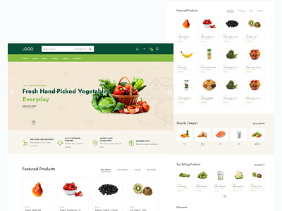 Grocery website courier delivery website ecommerce figma food order grocery website grosery online order online shop organic product landing page shipping store ui uiux ux vegetables web website