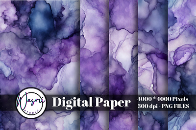 Pastel Violet & Purple Alcohol Ink alcohol ink background graphic design stains watercolor