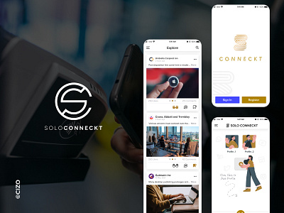 Solo Conneckt: An App for Digital Business Card android cizo digitalbusinesscard ios mobileapp nfc ui ux visitingcard