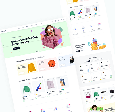 E-commerce website clothing clothing website e commerce ecommerce ecommerce landing page ecommerce website fashion figma landing page ui design ui ux uiux user interface ux visual identity web design website design